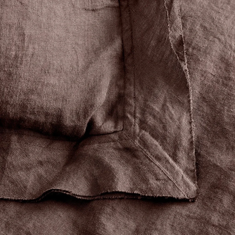 QUINCE ESPRESSO LINEN DUVET SET